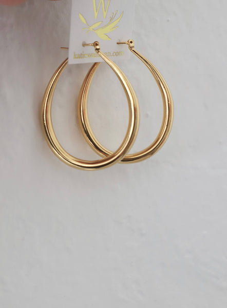 teardrop hoop earrings