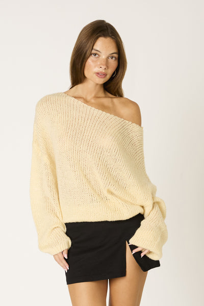 slouchy knit sweater