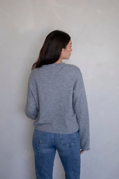 henley pull over sweater