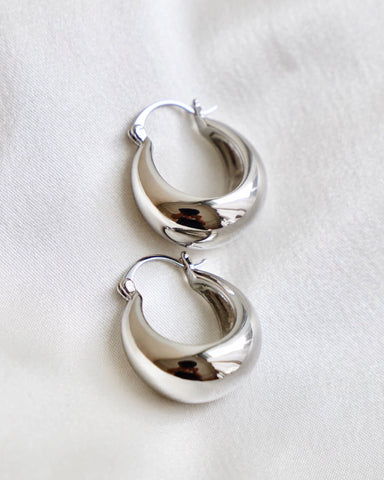 coco chunky hoops silver