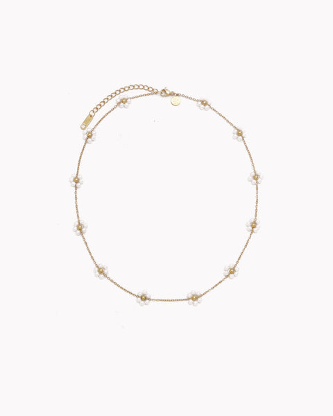 beaded flower necklace