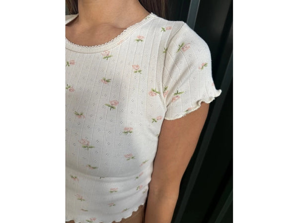 floral baby tee