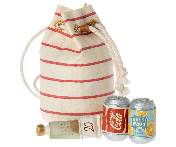 bag with beach essentials