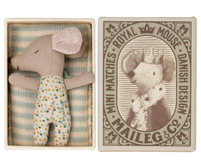 sleepy wakey baby mouse - blue