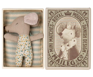 sleepy wakey baby mouse - blue