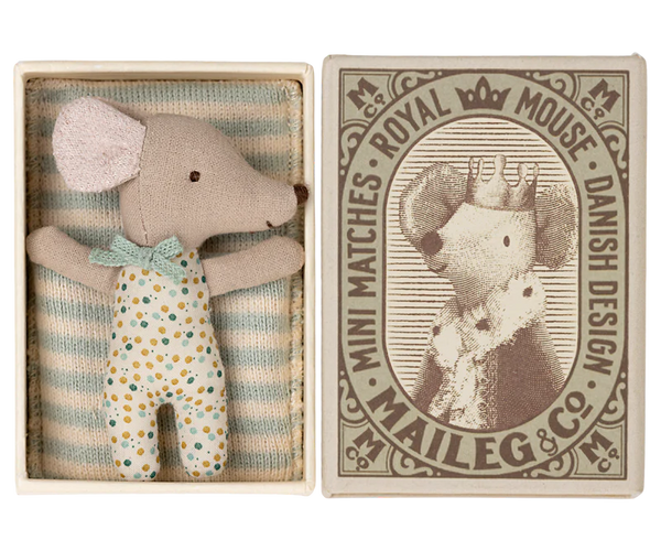 sleepy wakey baby mouse - blue