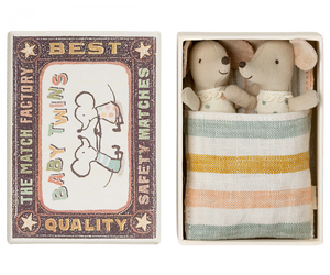 twin baby mice in matchbox