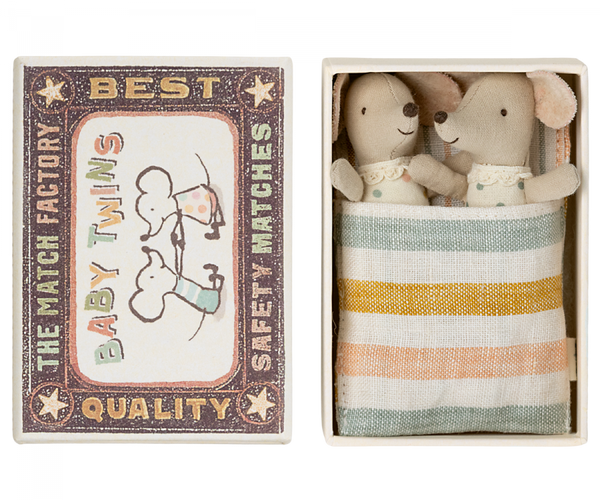 twin baby mice in matchbox