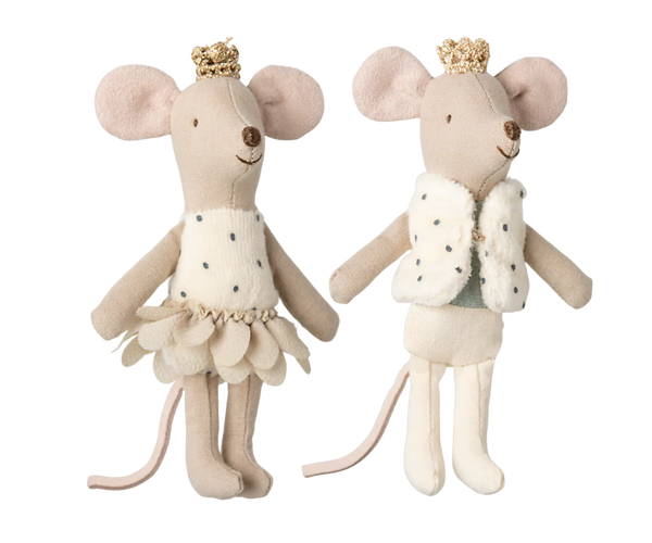 royal twins mice, little sister and brother in box