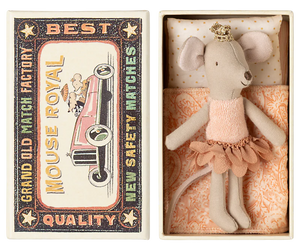 princess mouse, little sister in matchbox
