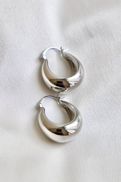 coco chunky hoops silver