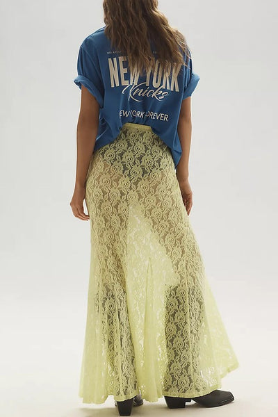 lace sheer skirt