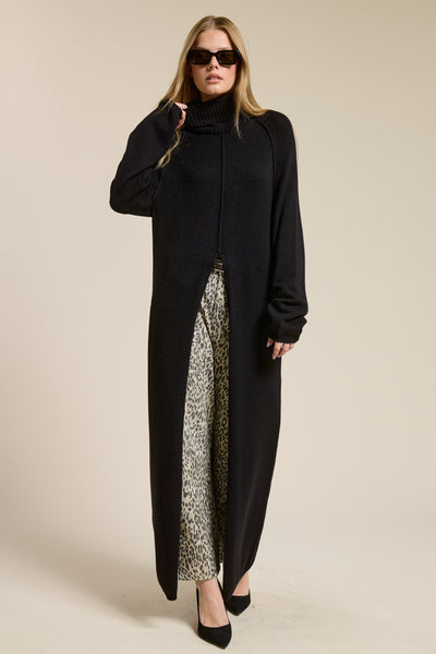 turtle neck tunic with slit