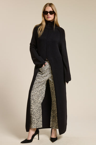 turtle neck tunic with slit