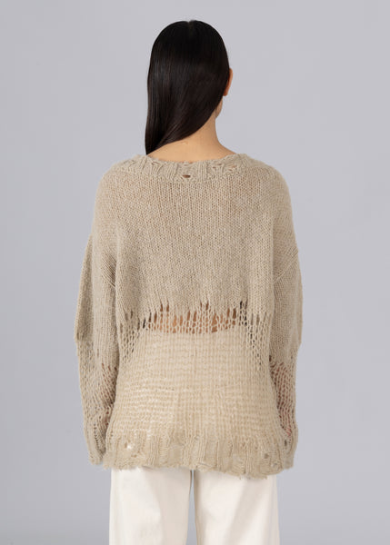 ripped knit jumper