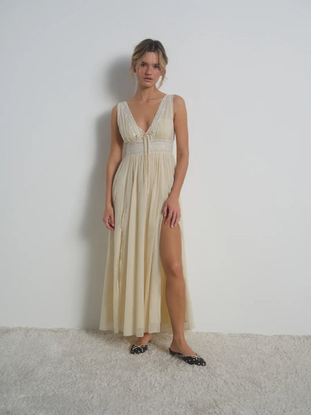 lisa maxi slip dress