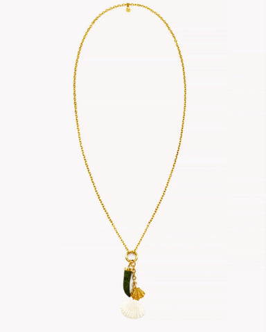 horn charm necklace