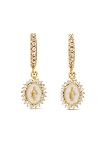 lady lourdes huggie earrings