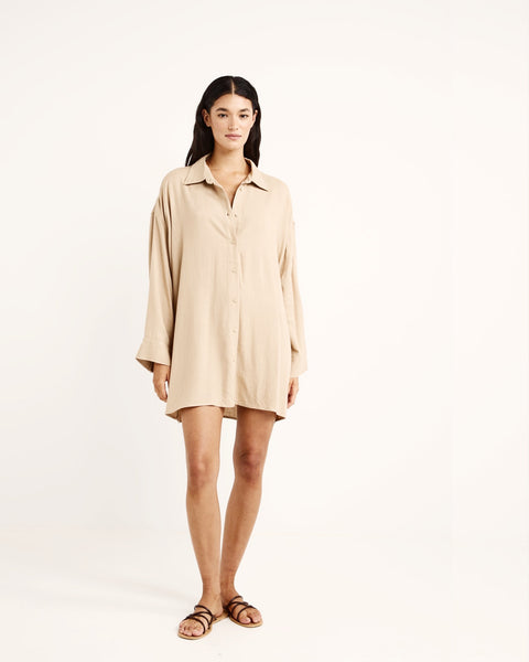 sun ray shirt dress