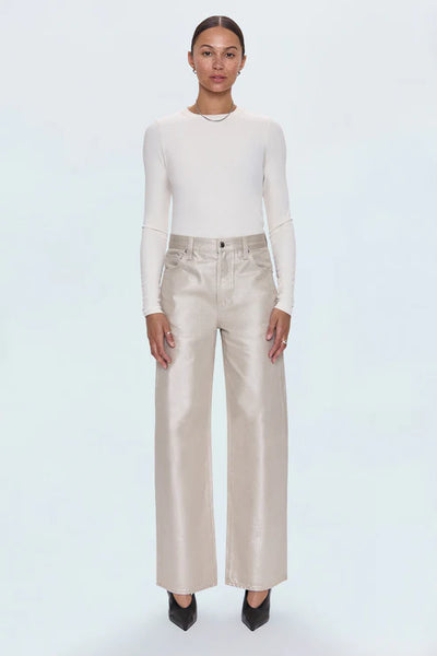 tate high rise bowed wide leg