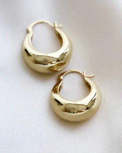 coco chunky hoop earrings gold