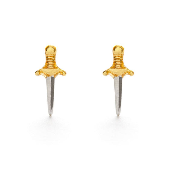 tiny dagger earrings