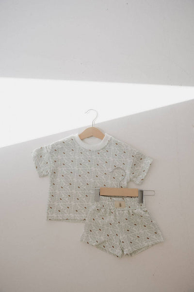 floral shorts set