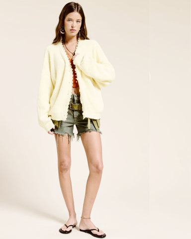 fluffy knit cardigan