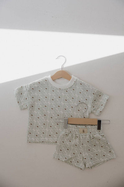 floral shorts set