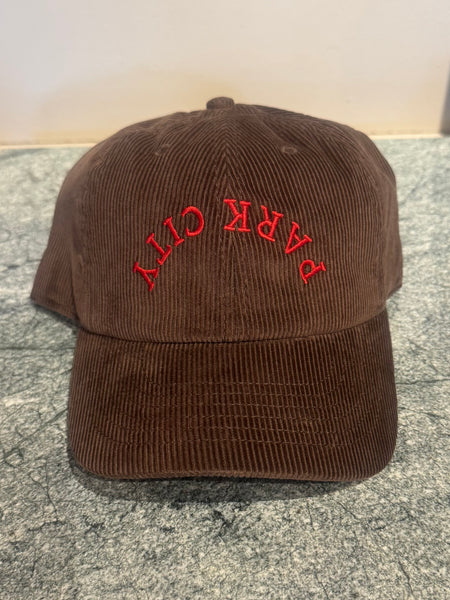 upside down park city cord hat