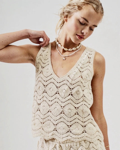sunset crochet top