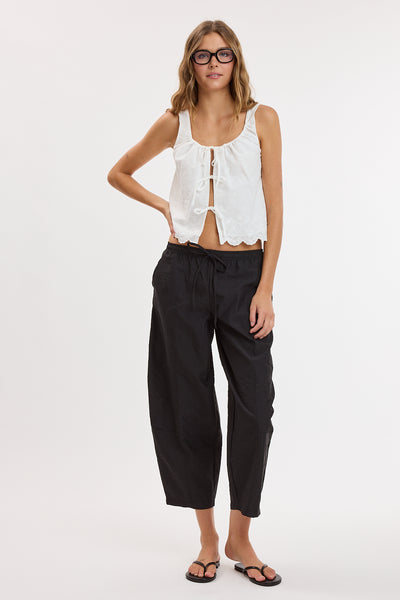 drawstring bowed pant
