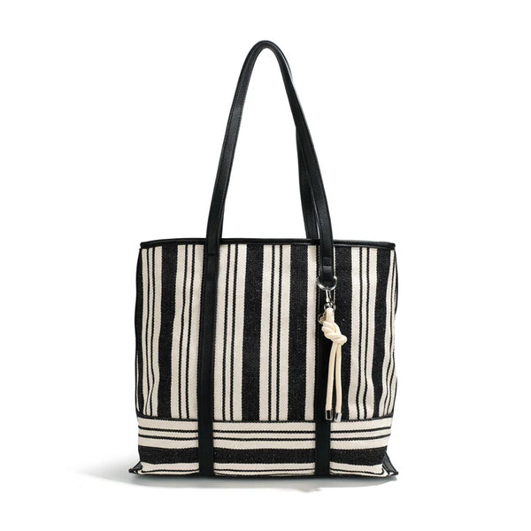 striped shay tote