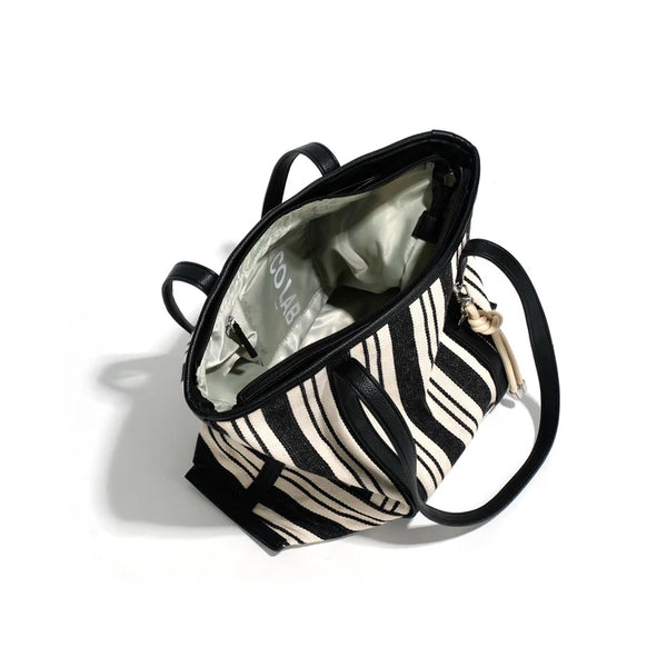 striped shay tote