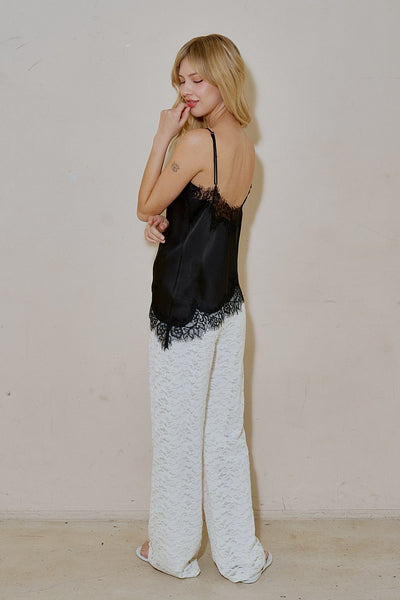 lace drawstring pants