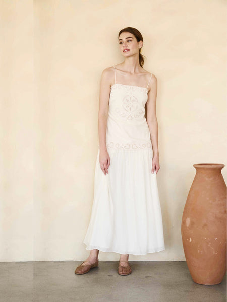 antique inspired midi dress
