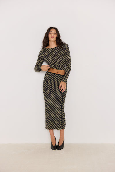 luca stretch lace skirt
