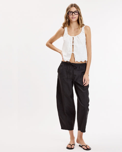 drawstring bowed pant