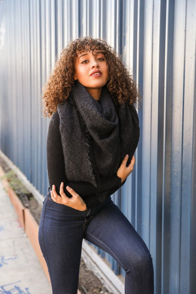 mohair blanket scarf