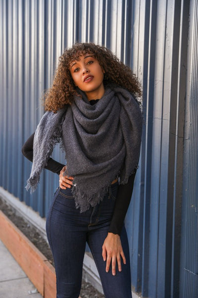 mohair blanket scarf