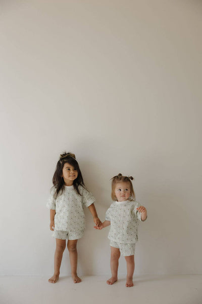 floral shorts set