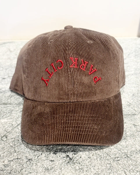 upside down park city cord hat
