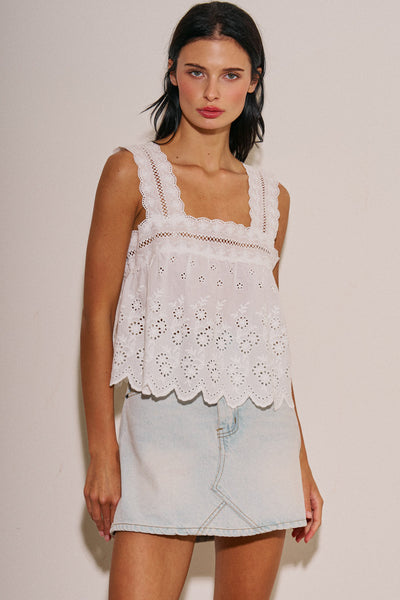 eyelet swing cami