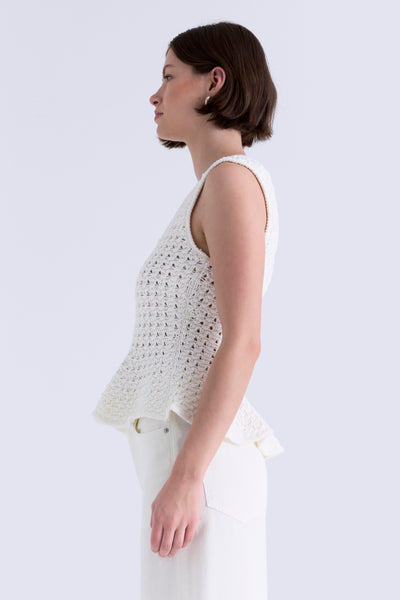 anna peplum sweater tank