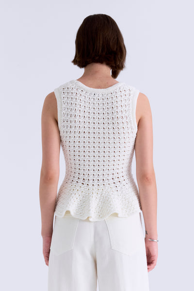 anna peplum sweater tank
