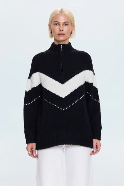 arden chevron colorblock sweater