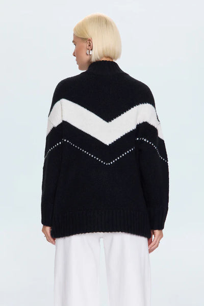 arden chevron colorblock sweater