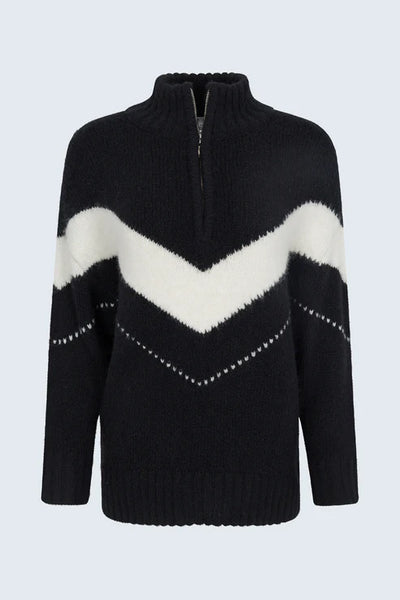 arden chevron colorblock sweater