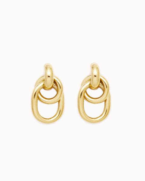 hooked chain earrings
