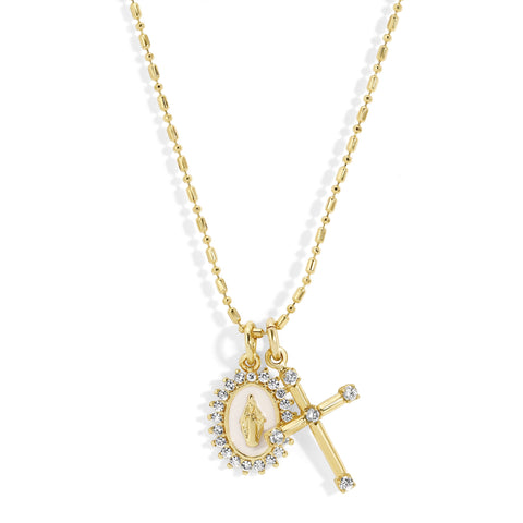 virgin maria necklace